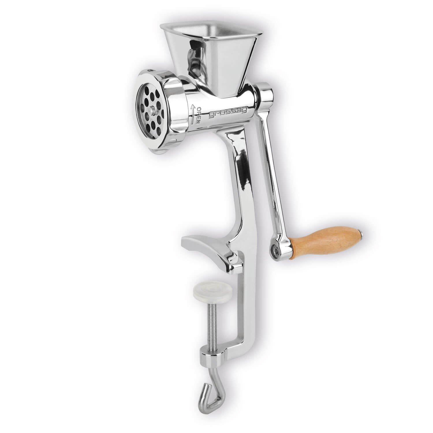 Bild zu Edelstahl-Universalwolf mit 3 Lochscheiben und Spritzgebäckvorsatz Bild zu Edelstahl-Universalwolf mit 3 Lochscheiben und Spritzgebäckvorsatz